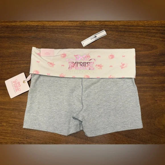 PINK Victoria's Secret Love Shack Fancy Cotton Foldover Micro Shorts Size XS - Picture 2 of 8